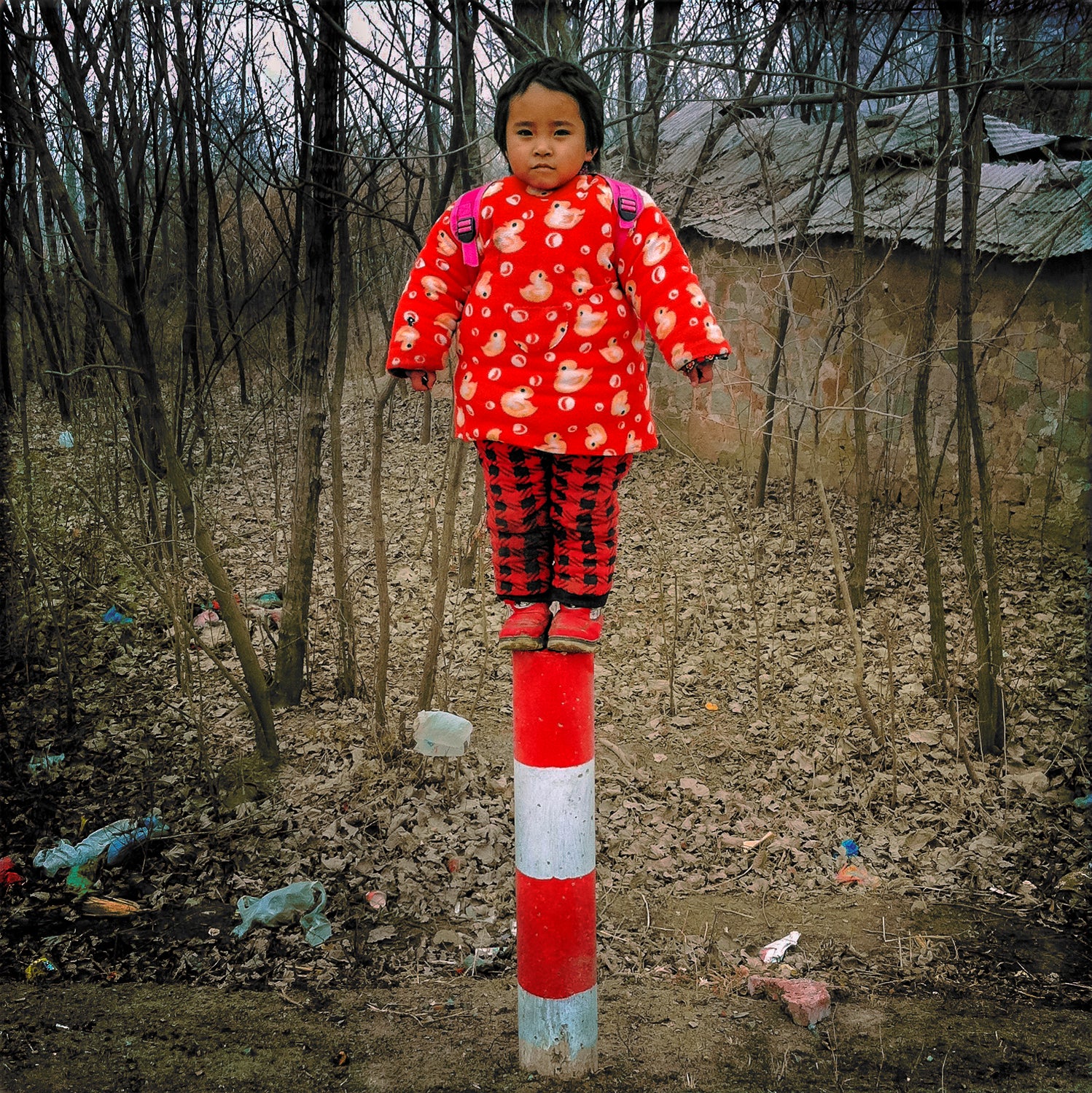 School Bus Stop (6 x 6") (Edition of 25)