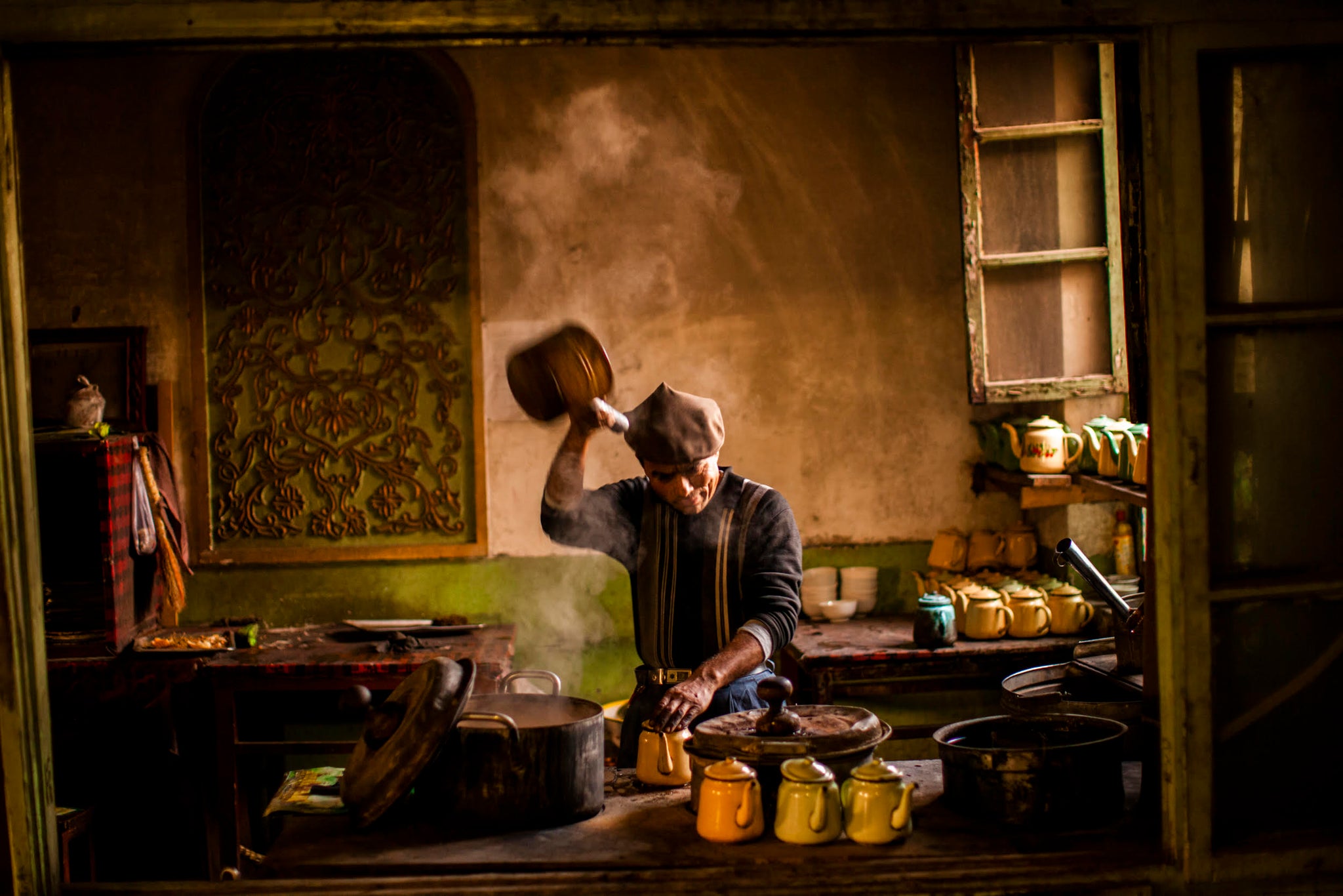 Uyghur Tea Shop (16 x 24") (Print 4 of 7)